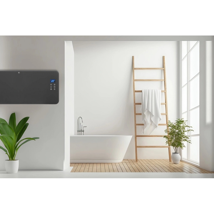 Concept KS4100 - Termoconvettore elettrico intelligente 1000/2000 W Wi‑Fi IP24 grigio