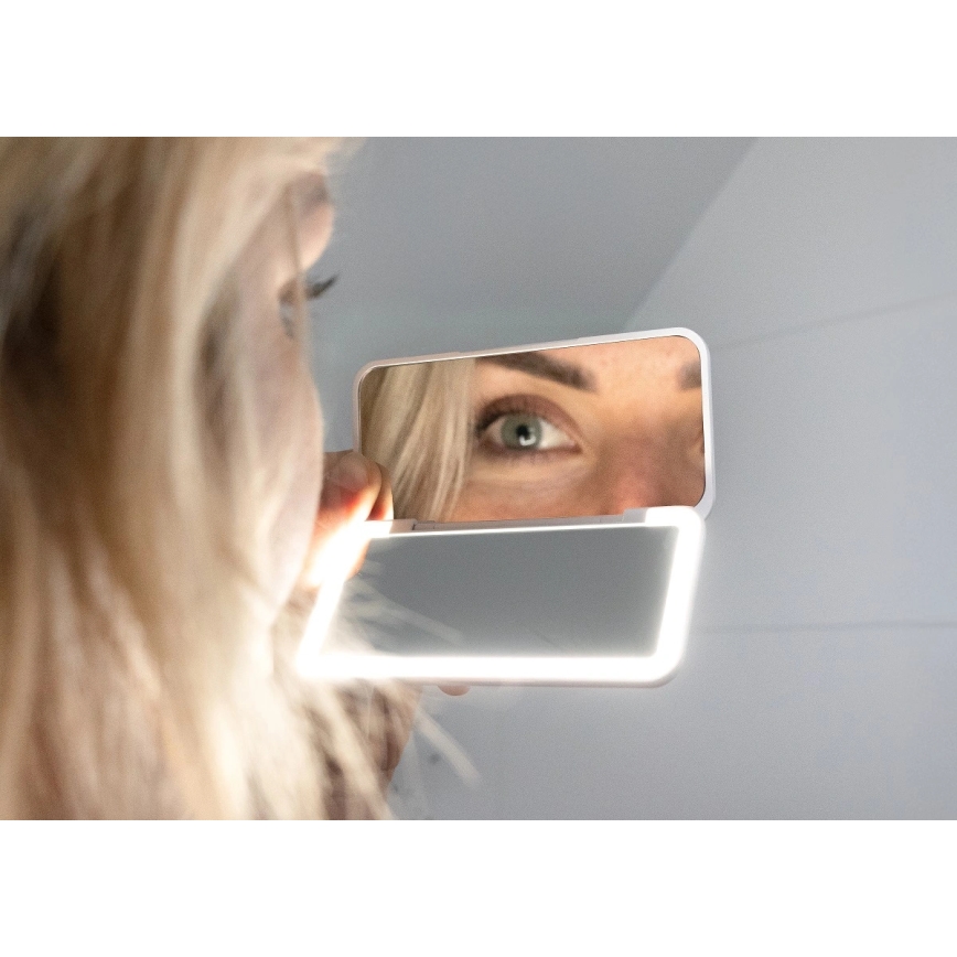 Concept KZ2010 - Specchietto cosmetico tascabile a LED PERFECT SKIN LED/1,5W/5V 4500-5500K 300 mAh bianco