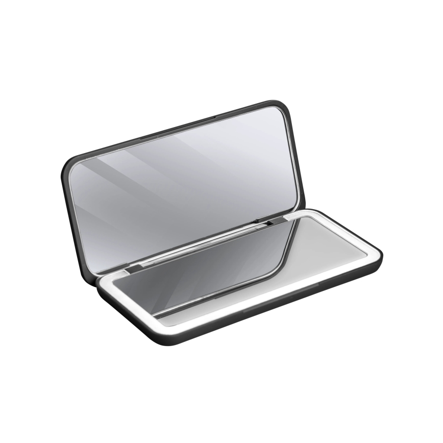 Concept KZ2020 - Specchietto cosmetico tascabile PERFECT SKIN con illuminazione LED/1,5W/5V 4500-5500K 300 mAh nero