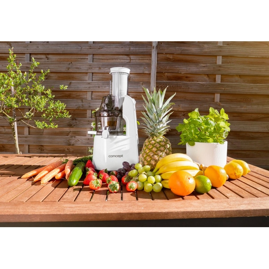 Concept LO7066 - Estrattore di succo a coclea 3 in 1 240W/230V bianco
