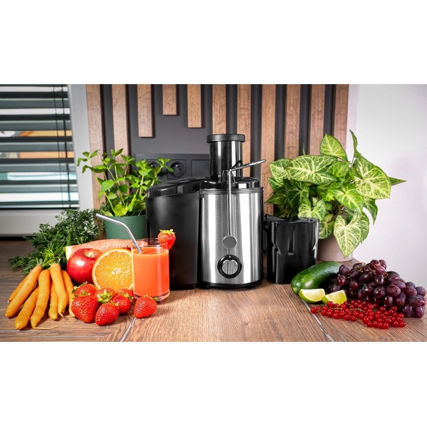 Concept LO7095 - Spremiagrumi centrifugo 1000W/230V nero/acciaio inox