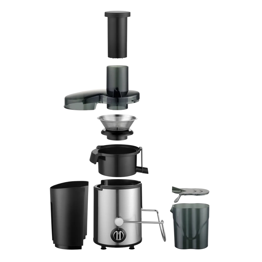Concept LO7095 - Spremiagrumi centrifugo 1000W/230V nero/acciaio inox
