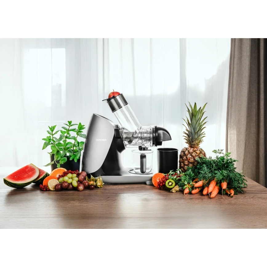 Concept LO7250 - Estrattore di succo orizzontale a coclea 200W/230V nero/acciaio inox