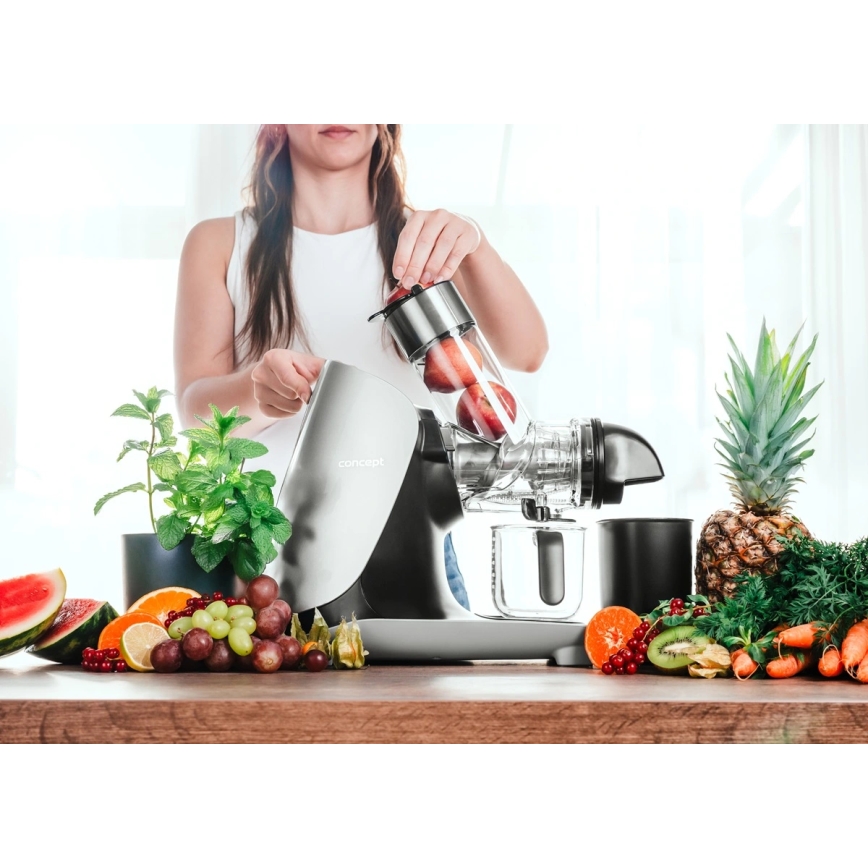 Concept LO7250 - Estrattore di succo orizzontale a coclea 200W/230V nero/acciaio inox