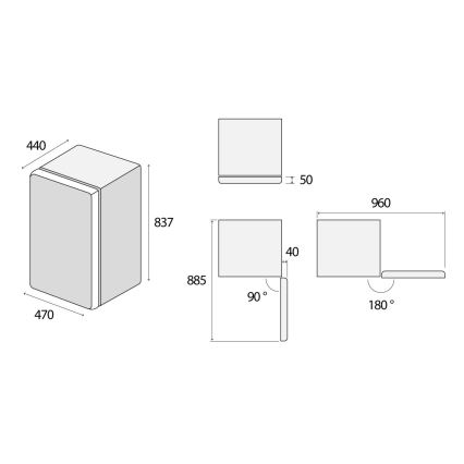 Concept LTR3047whN - Frigorifero retrò 93 l bianco