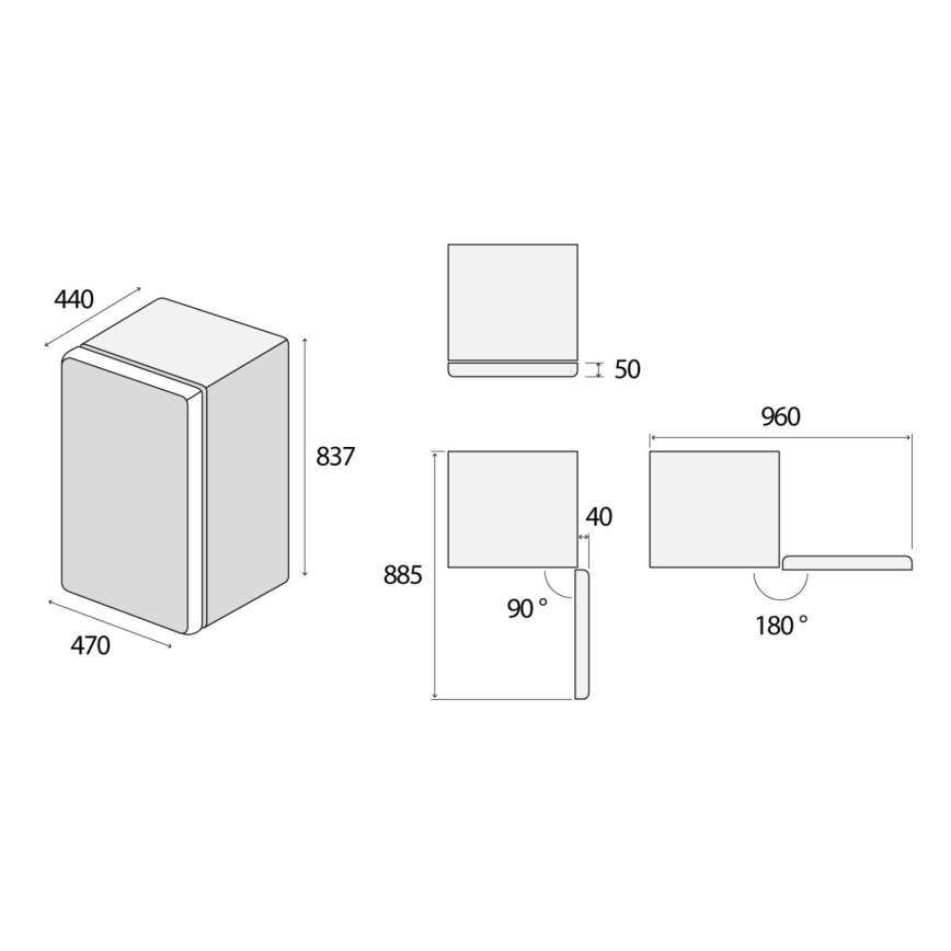 Concept LTR3047whN - Frigorifero retrò 93 l bianco