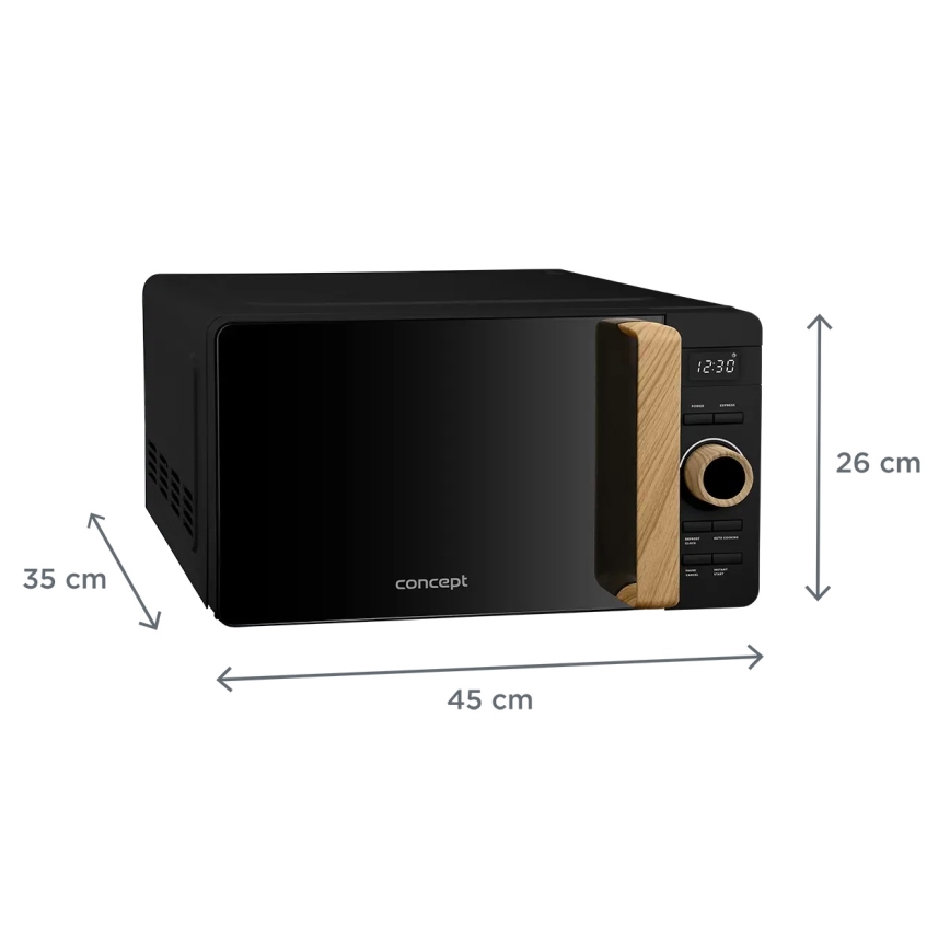 Concept MT3520bc - Forno a microonde da 800 W, 230 V, 20 L, nero
