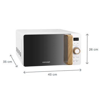 Concept MT4420wh - Forno a microonde 800 W/230 V, 20 L, bianco