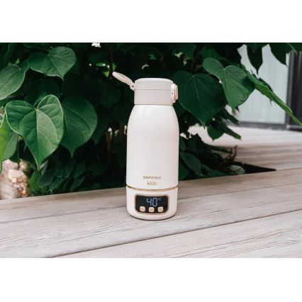 Concept OC4000 - Scaldabiberon da viaggio per acqua e latte KIDO 500 ml 36W/7,4V 5000 mAh beige