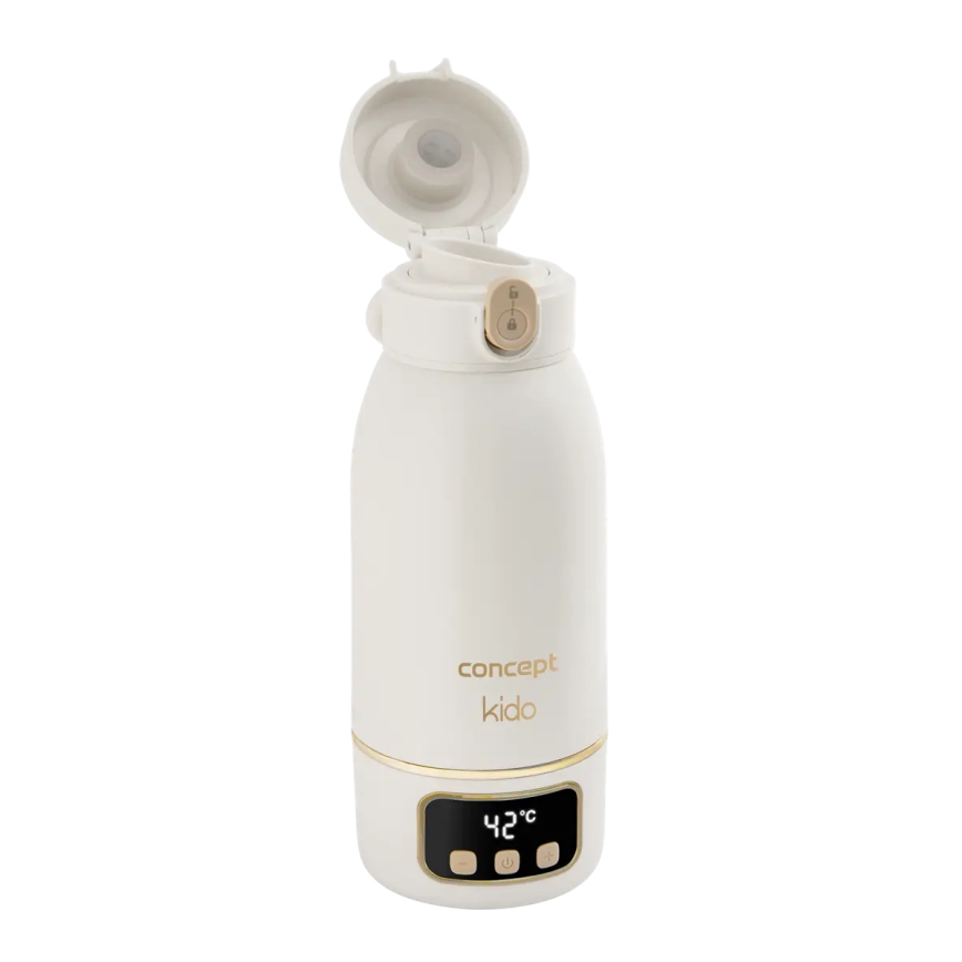 Concept OC4000 - Scaldabiberon da viaggio per acqua e latte KIDO 500 ml 36W/7,4V 5000 mAh beige