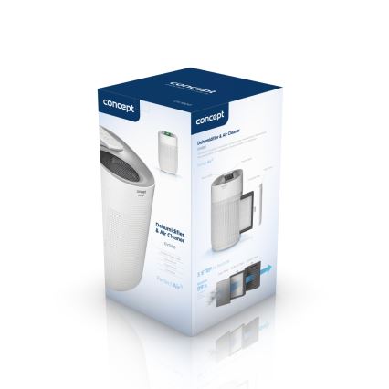 Concept OV1200 - Deumidificatore e purificatore d'aria PERFECT AIR 1 l 45W/230V bianco