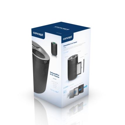 Concept OV1210 - Deumidificatore e purificatore d'aria PERFECT AIR 1 l 45W/230V nero