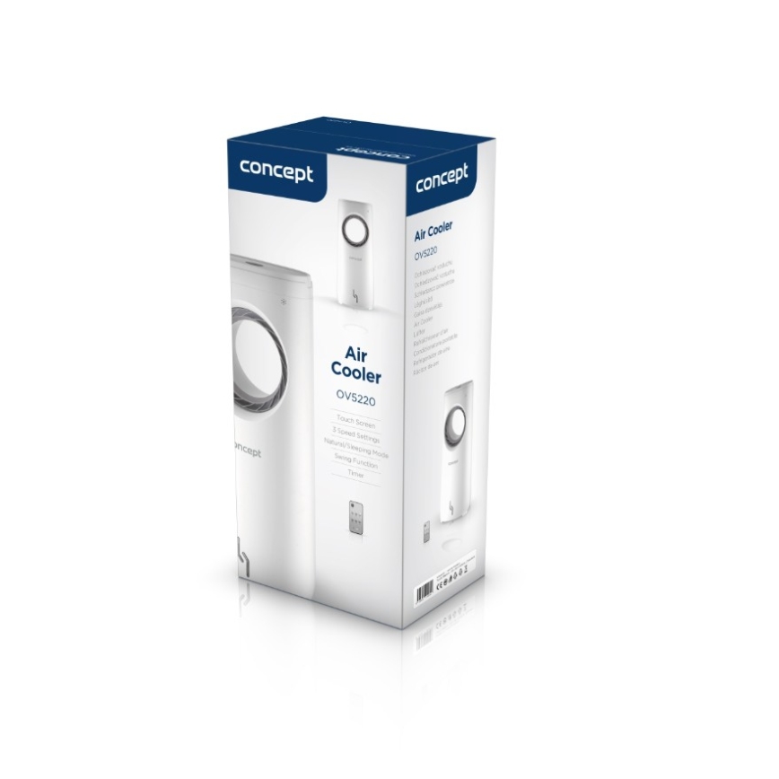 Concept OV5220 - Raffrescatore d'aria portatile multifunzione 4 in 1 5 l 80 W/230 V bianco + telecomando