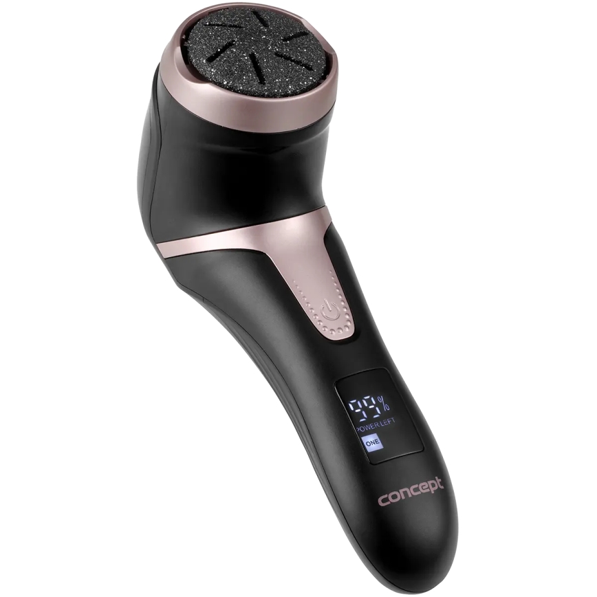 Concept PN3020 - Lima elettrica per talloni PERFECT SKIN 5V 1200 mAh IPX6 nero/oro rosa