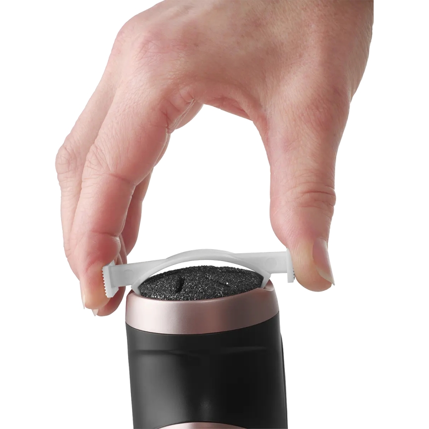 Concept PN3020 - Lima elettrica per talloni PERFECT SKIN 5V 1200 mAh IPX6 nero/oro rosa