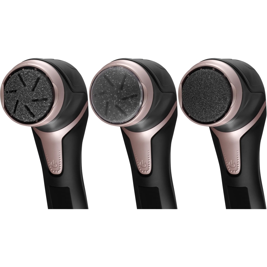 Concept PN3020 - Lima elettrica per talloni PERFECT SKIN 5V 1200 mAh IPX6 nero/oro rosa