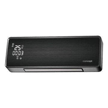Concept QH4001 - Riscaldatore elettrico 1000/2000W IP22 nero + telecomando