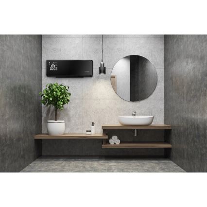 Concept QH4001 - Riscaldatore elettrico 1000/2000W IP22 nero + telecomando