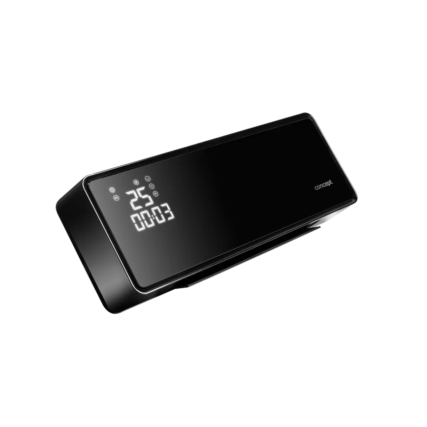 Concept QH4001 - Riscaldatore elettrico 1000/2000W IP22 nero + telecomando