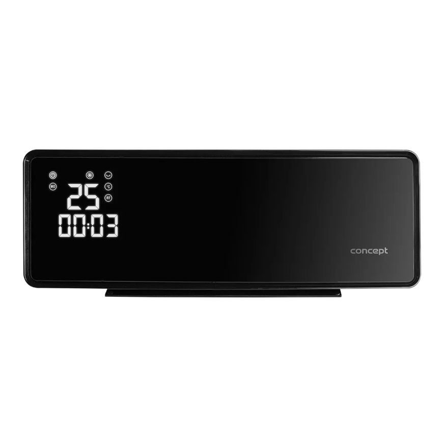 Concept QH4001 - Riscaldatore elettrico 1000/2000W IP22 nero + telecomando
