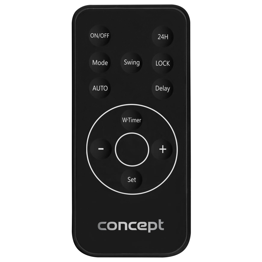 Concept QH4001 - Riscaldatore elettrico 1000/2000W IP22 nero + telecomando