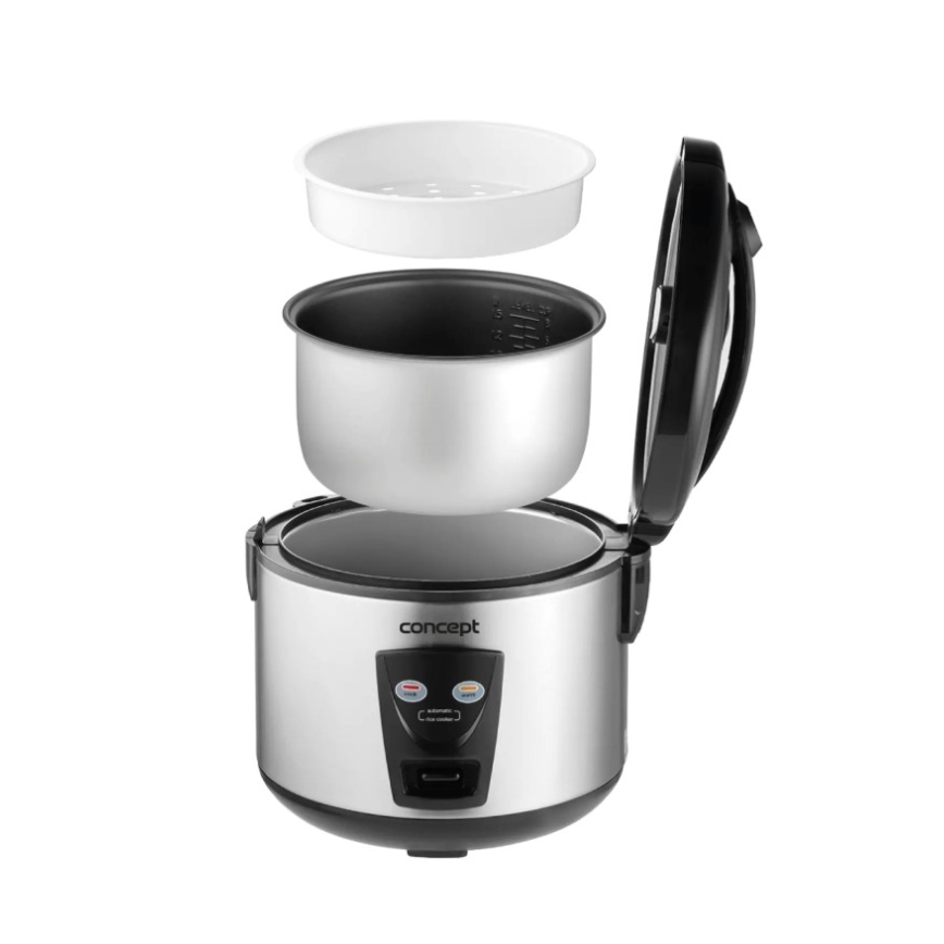Concept RE2020 - Cuociriso 2 in 1 650W/230V 1,5 l acciaio inox/nero
