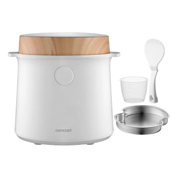 Concept RE3030 - Cuociriso digitale 2 in 1 380W/230V 1,5 l bianco/effetto legno