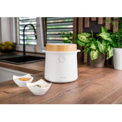 Concept RE3030 - Cuociriso digitale 2 in 1 380W/230V 1,5 l bianco/effetto legno