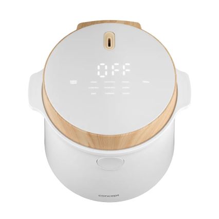 Concept RE3030 - Cuociriso digitale 2 in 1 380W/230V 1,5 l bianco/effetto legno