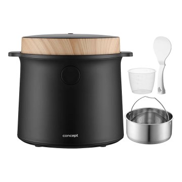 Concept RE4040 - Cuociriso digitale 2 in 1 450 W/230 V 2 l nero/effetto legno