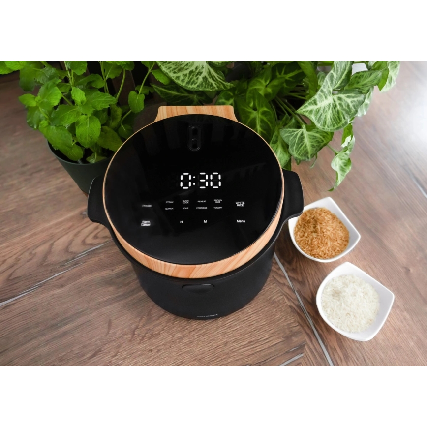 Concept RE4040 - Cuociriso digitale 2 in 1 450 W/230 V 2 l nero/effetto legno
