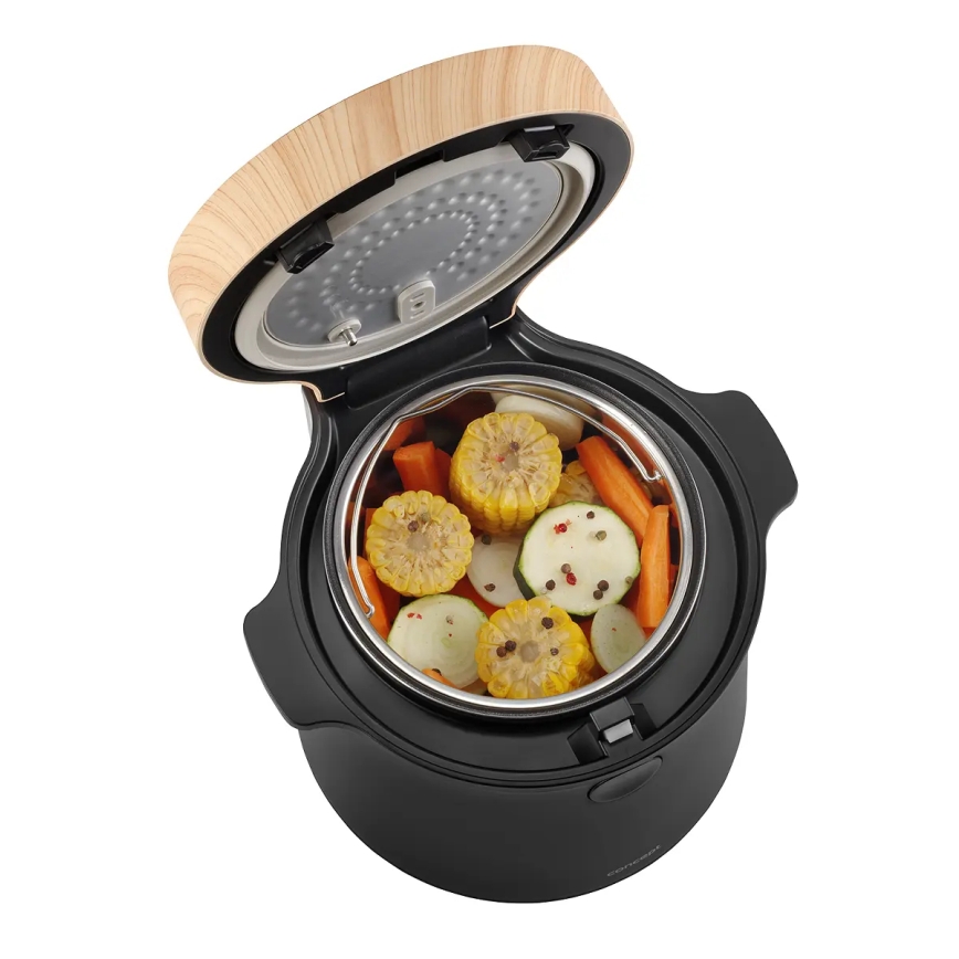 Concept RE4040 - Cuociriso digitale 2 in 1 450 W/230 V 2 l nero/effetto legno