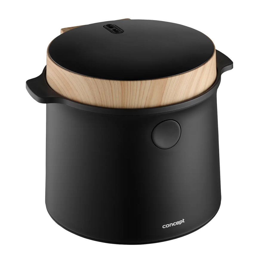 Concept RE4040 - Cuociriso digitale 2 in 1 450 W/230 V 2 l nero/effetto legno