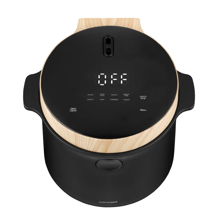 Concept RE4040 - Cuociriso digitale 2 in 1 450 W/230 V 2 l nero/effetto legno