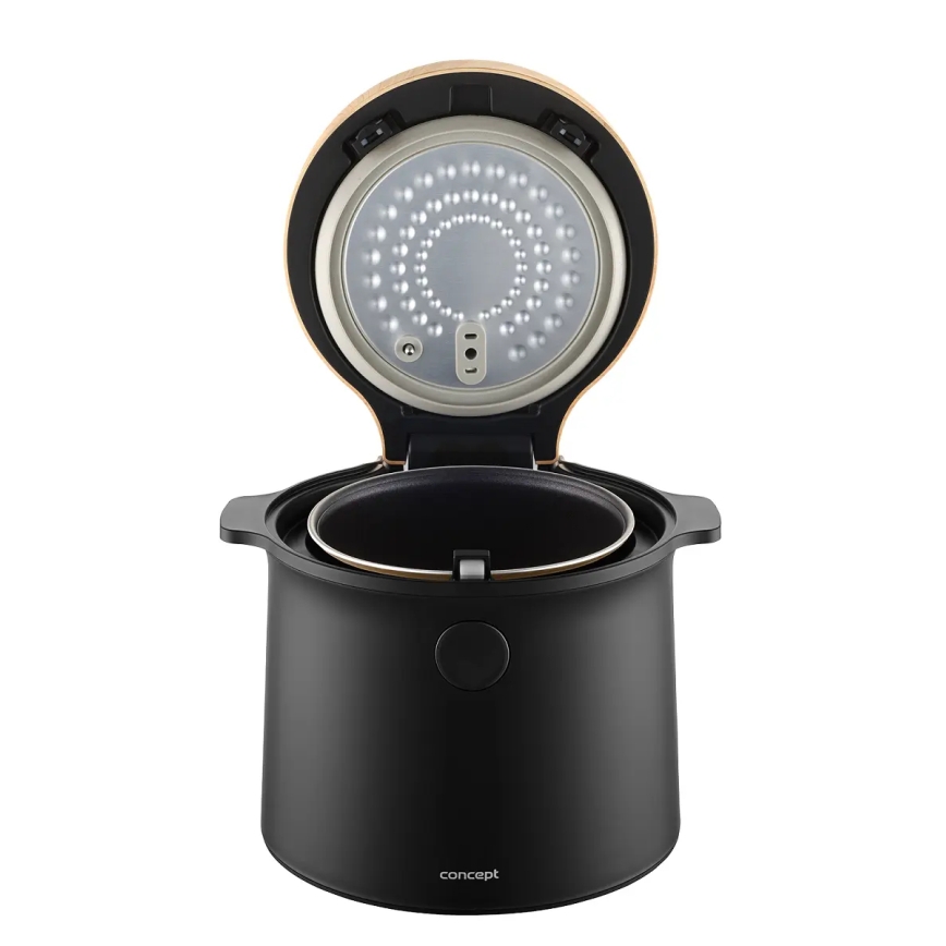 Concept RE4040 - Cuociriso digitale 2 in 1 450 W/230 V 2 l nero/effetto legno