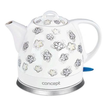 Concept RK0010ne - Bollitore elettrico 1 l 1100W/230V bianco/ceramica