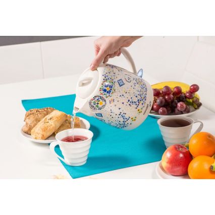 Concept RK0020 - Bollitore elettrico 1,5 l 1350W/230V multicolore/ceramica