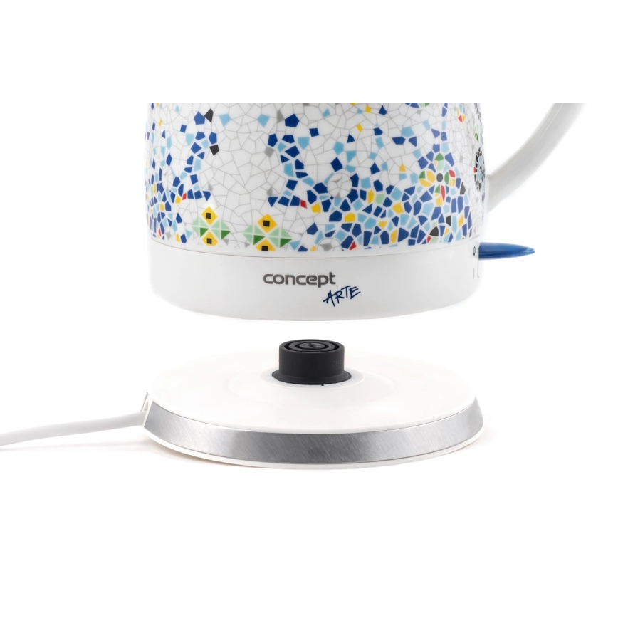 Concept RK0020 - Bollitore elettrico 1,5 l 1350W/230V multicolore/ceramica