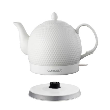 Concept RK0050 - Bollitore elettrico 1,2 l 1000W/230V bianco/ceramica