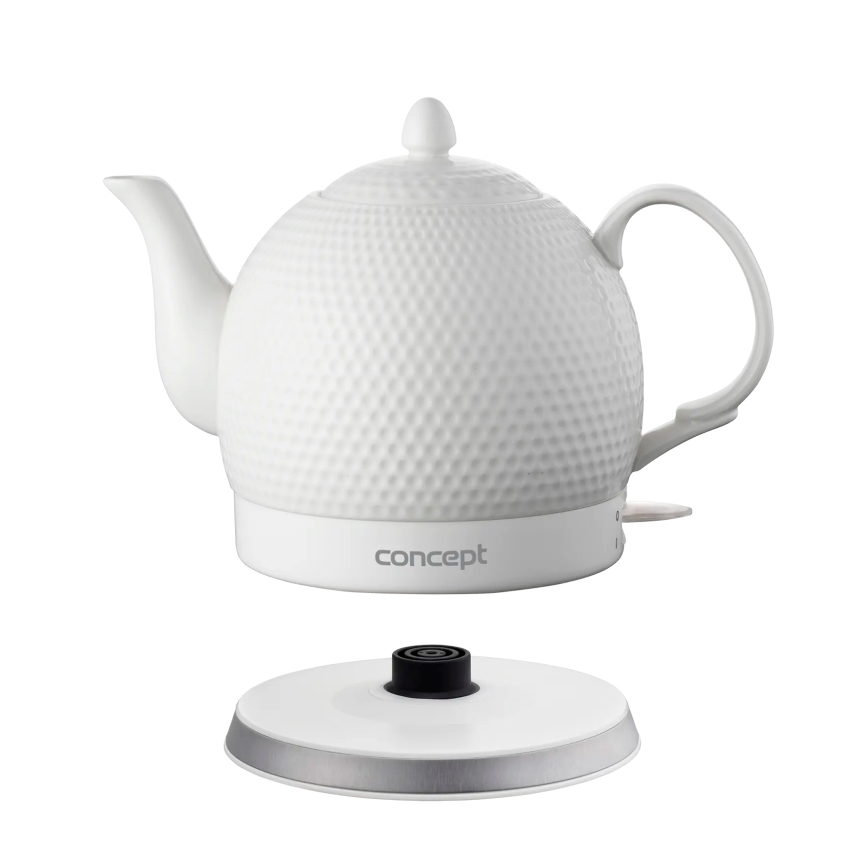 Concept RK0050 - Bollitore elettrico 1,2 l 1000W/230V bianco/ceramica