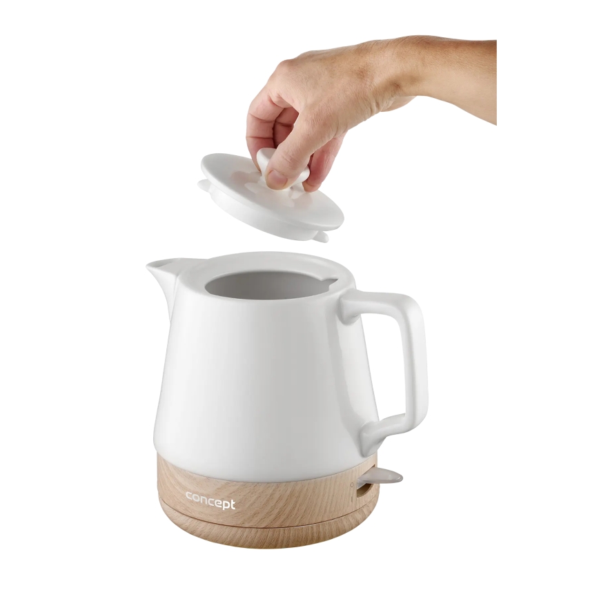 Concept RK0060 - Bollitore elettrico 1 l 1000W/230V bianco/ceramica