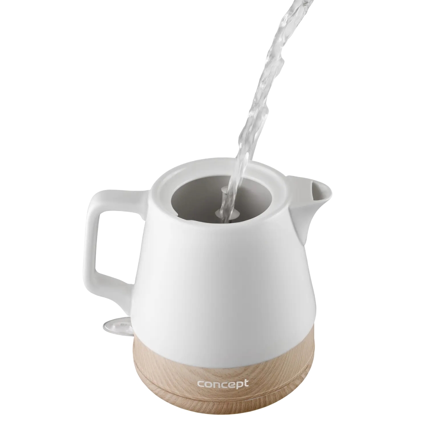 Concept RK0060 - Bollitore elettrico 1 l 1000W/230V bianco/ceramica