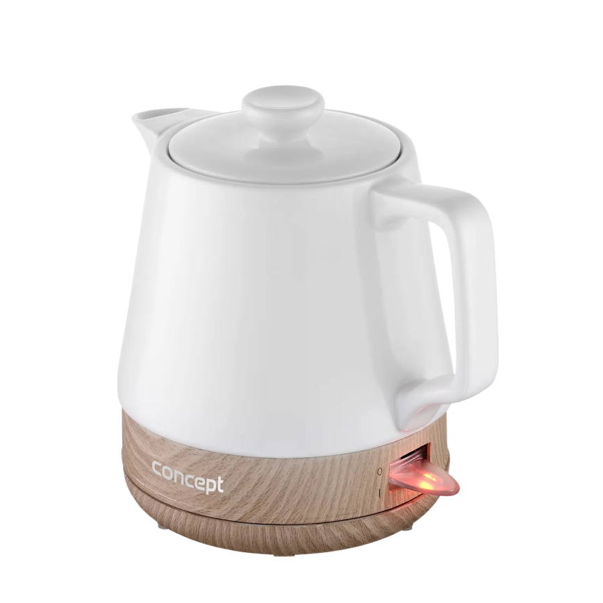 Concept RK0060 - Bollitore elettrico 1 l 1000W/230V bianco/ceramica