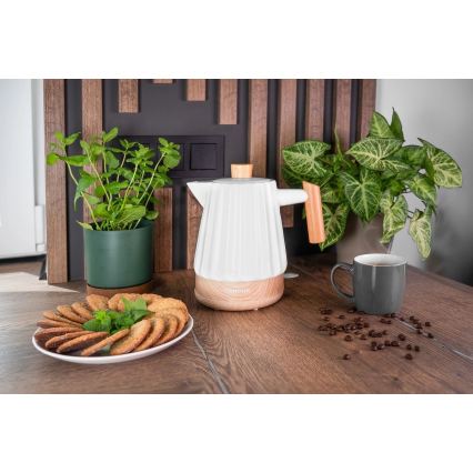 Concept RK0090 - Bollitore elettrico 1,5 l 1500 W/230 V bianco/effetto legno/ceramica