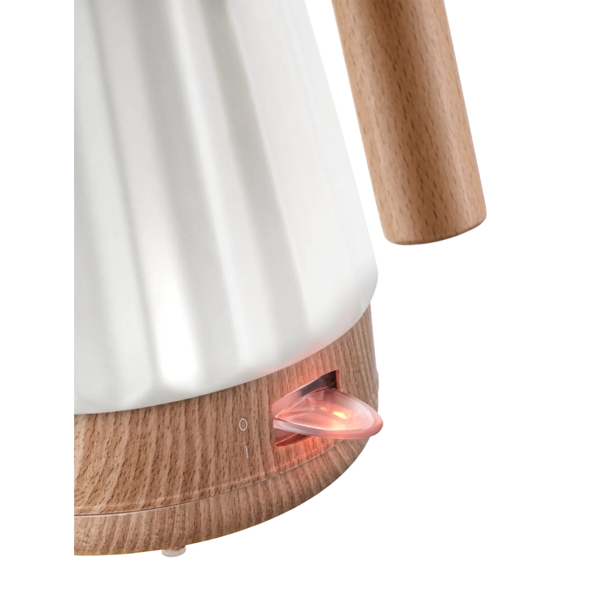Concept RK0090 - Bollitore elettrico 1,5 l 1500 W/230 V bianco/effetto legno/ceramica