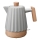 Concept RK0091 - Bollitore elettrico 1,5 l, 1500 W/230 V, grigio chiaro/effetto legno/ceramica