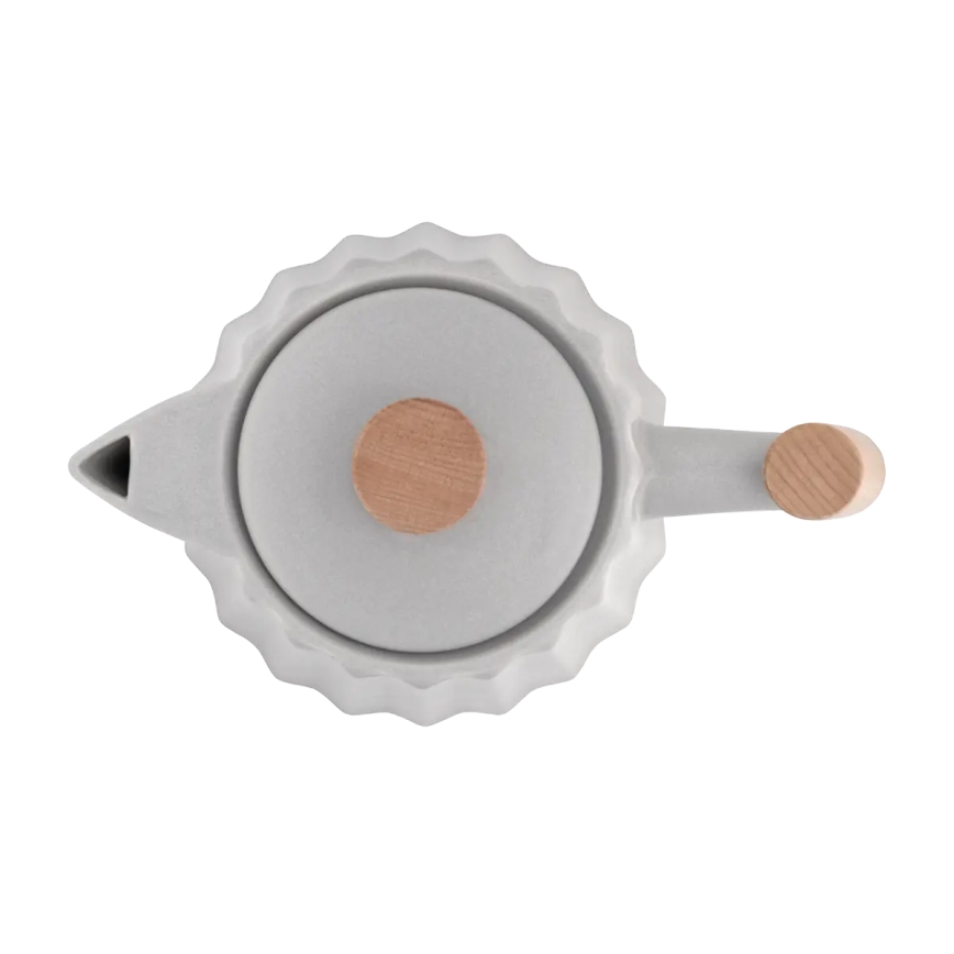 Concept RK0091 - Bollitore elettrico 1,5 l, 1500 W/230 V, grigio chiaro/effetto legno/ceramica