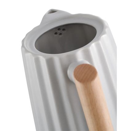 Concept RK0091 - Bollitore elettrico 1,5 l, 1500 W/230 V, grigio chiaro/effetto legno/ceramica