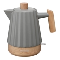 Concept RK0092 - Bollitore elettrico rapido 1,5 l 1500W/230V grigio scuro/effetto legno/ceramica