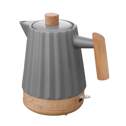 Concept RK0092 - Bollitore elettrico rapido 1,5 l 1500W/230V grigio scuro/effetto legno/ceramica